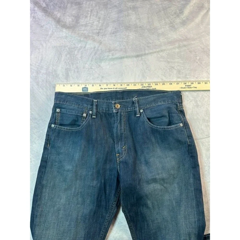 Levis Jeans Mens 34x32 Blue 527 Slim Bootcut Cowboy Western Rodeo Denim Faded